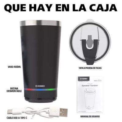 Vaso Térmico con Luz y Parlante